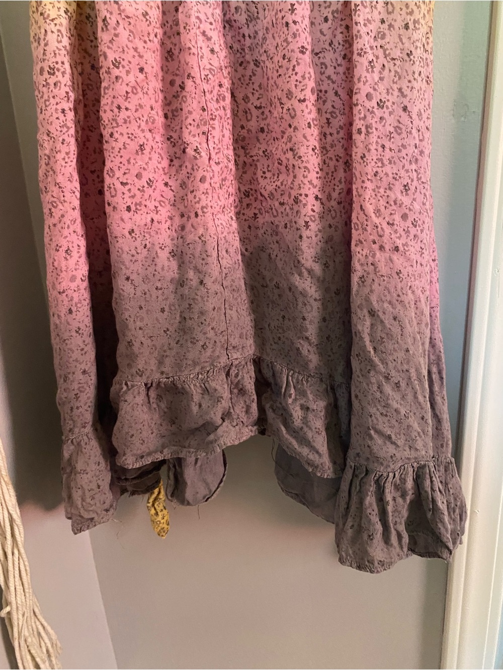 Girls Ombre Floral Sundress in Yellow, Pink & Gray - Picture 6 of 7
